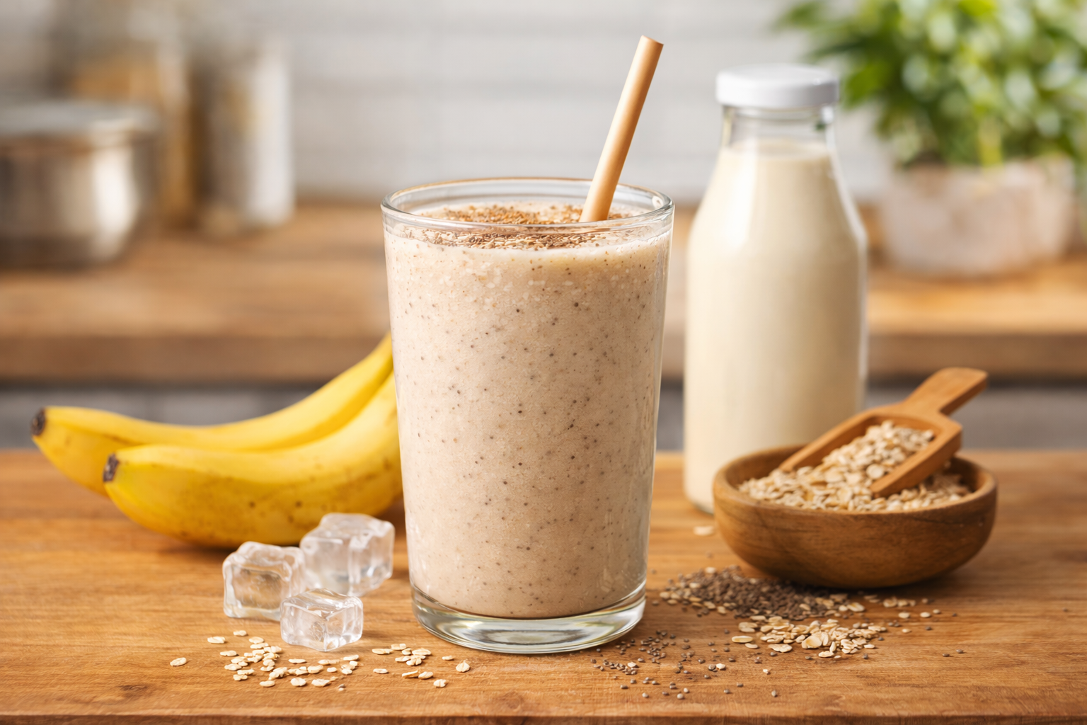Creamy Banana Oat Wellness Smoothie
